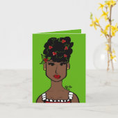 Carte de Noël Mz (Fleur jaune)