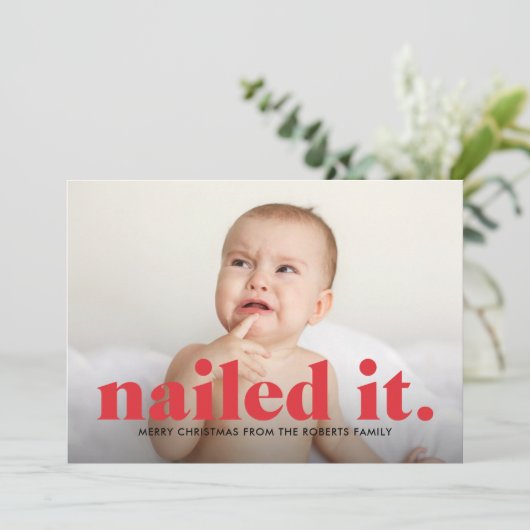 Carte de Noël Nailed It (Debout devant)