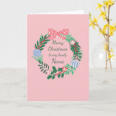 Carte de Noël Nana (Fleur jaune)