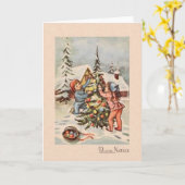 Carte de Noël Natale Buon en Italie Vintage (Fleur jaune)