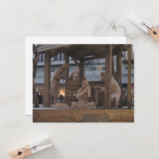 Carte de Noël Nativité (Devant/Arrière en situation)