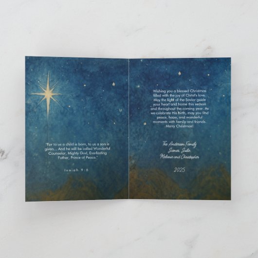 Carte de Noël Nativité (Intérieur)