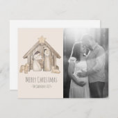 Carte de Noël Nativité (Devant / Derrière)