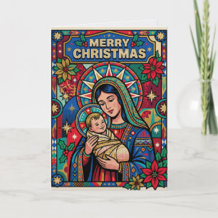 Carte de Noël Nativité de Marie et Jésus