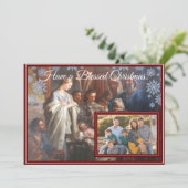 Carte de Noël Nativité personnalisable (Debout devant)