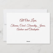 Carte de Noël Nativité personnalisable (Dos)