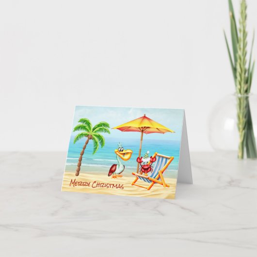 Carte de Noël Nautique amusante (Devant)