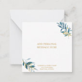 Carte de Noël Navy Blue élégante chic "Joie" perso (Dos)