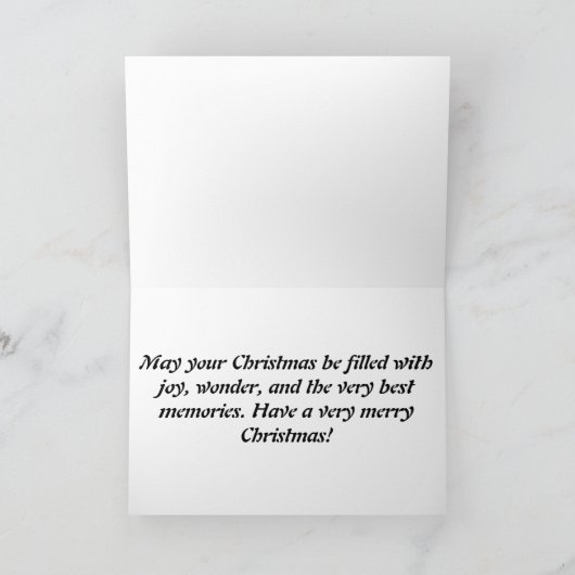 Carte de Noël neige (Intérieur)