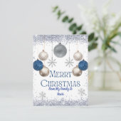 Carte de Noël neige (Debout devant)