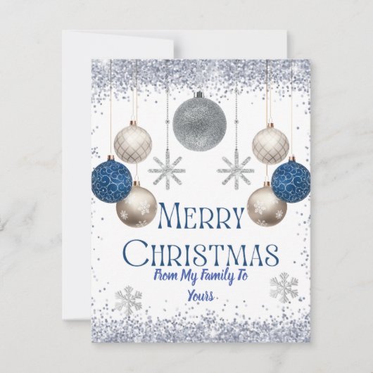 Carte de Noël neige (Devant)