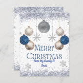 Carte de Noël neige (Devant / Derrière)