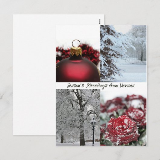 Carte de Noël Nevada, préciser (Devant / Derrière)