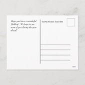 Carte de Noël N'importe quelle carte postale coule (Dos)