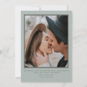 Carte de Noël NINA Modern Boho Sage Green Photo Ca (Dos)