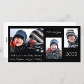 Carte de Noël - noir (Devant / Derrière)