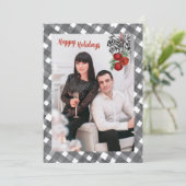 Carte de Noël noir et blanc (Debout devant)