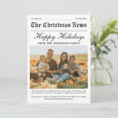 Carte de Noël noir et blanc du journal (Debout devant)