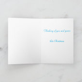 Carte de Noël noire avec l'étoile pourpre (Intérieur)