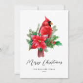 Carte de Noël non-phographique avec un Cardinal (Devant)