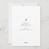 Carte de Noël non-phographique avec un Cardinal (Dos)