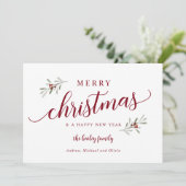 Carte de Noël non photo (Debout devant)