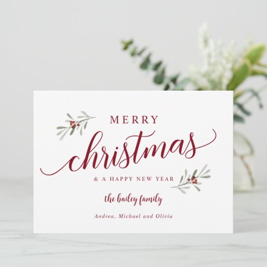 Carte de Noël non photo (Debout devant)