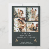 Carte de Noël Nordique 5 Photo Boho Scandi Holiday (Dos)