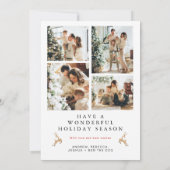 Carte de Noël Nordique 5 Photo Boho Scandi Holiday (Dos)