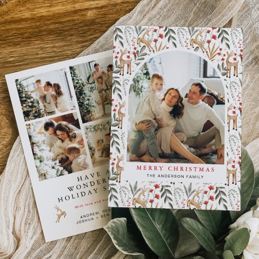 Carte de Noël Nordique 5 Photo Boho Scandi Holiday