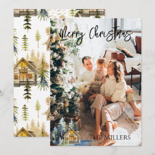 Carte de Noël Nordique/Montagne personnalisée