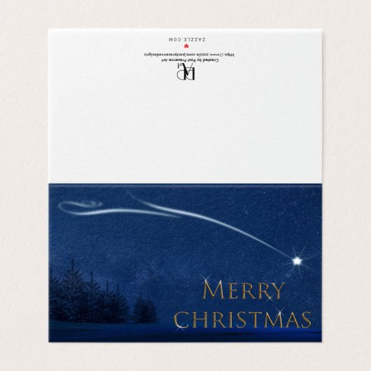 Carte de Noël North Star (Outside Unfolded)