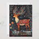 Carte de Noël nostalgique imprimable avec vœu chal (Devant)