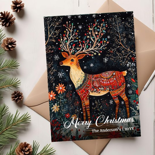 Carte de Noël nostalgique imprimable avec vœu chal