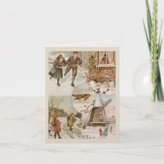 Carte de Noël/Nouvel An vintage personnalisée