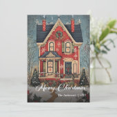 Carte de Noël numérique Maison Nostalgique (Debout devant)