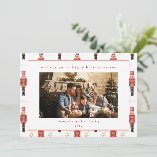 Carte de Noël Nutcracker avec photo (Debout devant)