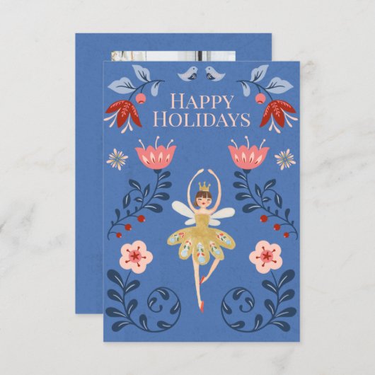 Carte de Noël Nutcracker Ballet Photo (Devant / Derrière)