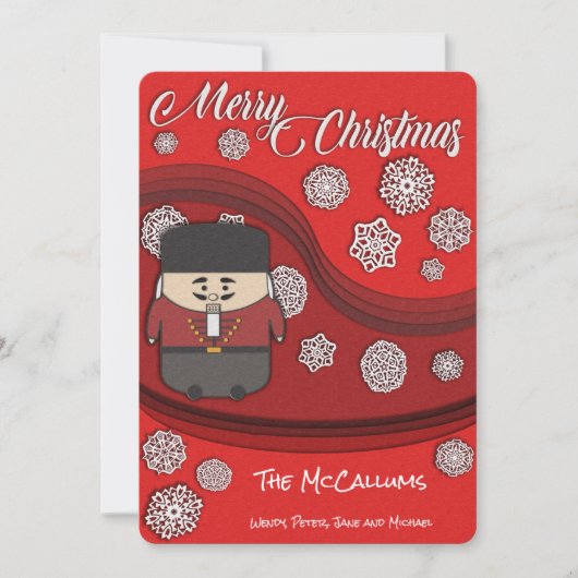 Carte de Noël Nutcracker et Snowflake (Devant)