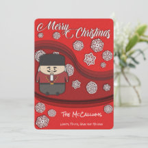 Carte de Noël Nutcracker et Snowflake