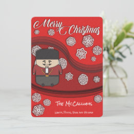 Carte de Noël Nutcracker et Snowflake