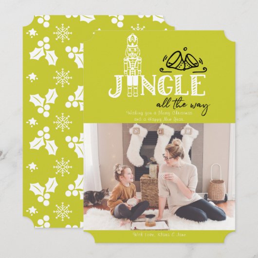 Carte de Noël Nutcracker Green (Devant / Derrière)