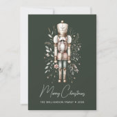 Carte de Noël Nutcracker personnalisée verte (Devant)