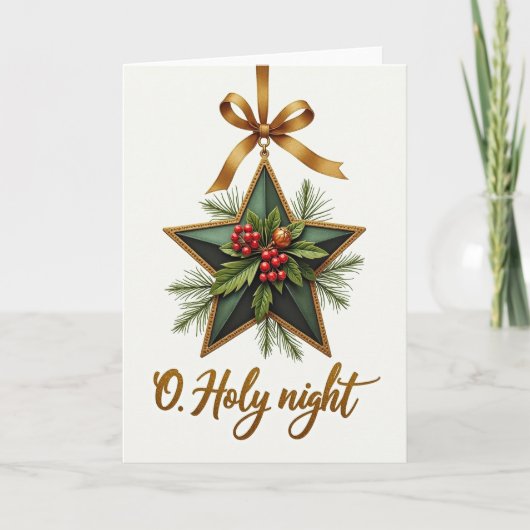 Carte de Noël Ô Nuit Sainte (Devant)