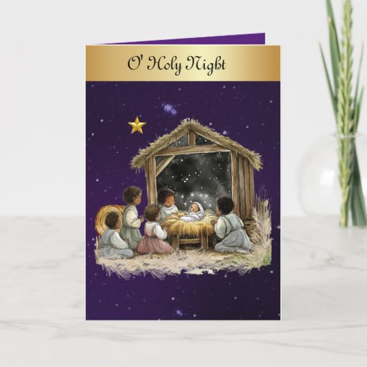 Carte de Noël Ô nuit sainte (Devant)