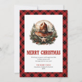 Carte de Noël occidentale avec illustration de bad (Devant)