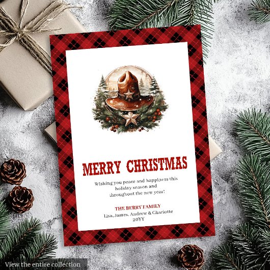 Carte de Noël occidentale avec illustration de bad