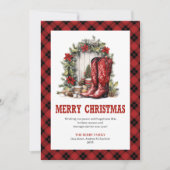 Carte de Noël occidentale avec impression carreaux (Devant)