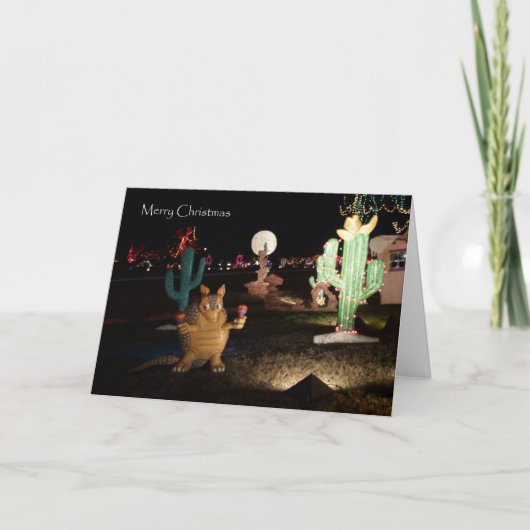 Carte de Noël occidentale unique — Armadillo (Devant)
