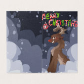 Carte de Noël Oh Deer (Outside Unfolded)